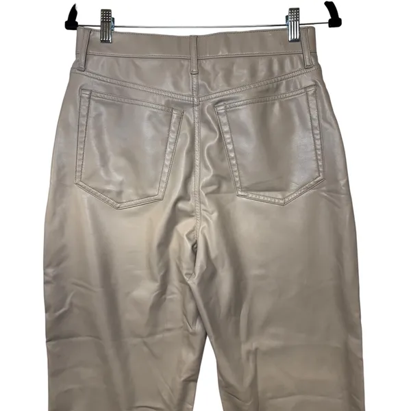 Abercrombie & Fitch‎ The 90s Straight Ultra High Rise Vegan Leather Pants 30/10 - Image 9