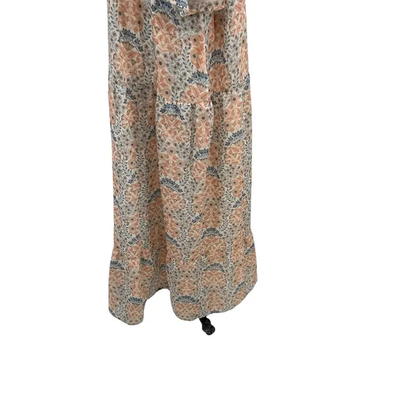 Ivy City Co. Nora Maxi Dress Floral Print Smocked Orange Blue‎ Plus Size 1X - Image 11