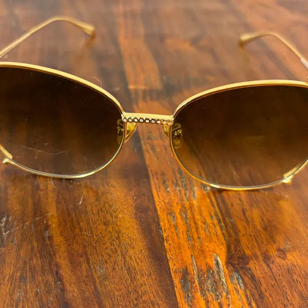 Charles & Keith Gold Butterfly Swarovski Crystal Sunglasses CK3-71280532 Brown‎ - Image 11