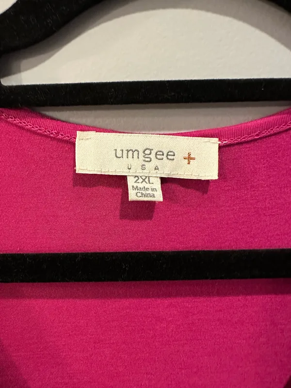 Umgee Knot Front Short Sleeve Drape Blouse - Image 3