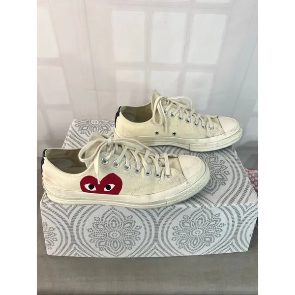 Comme des Garçons PLAY Chuck Taylor All Star Peek-A-Boo Low-Top Sneakers size 11 - Image 4