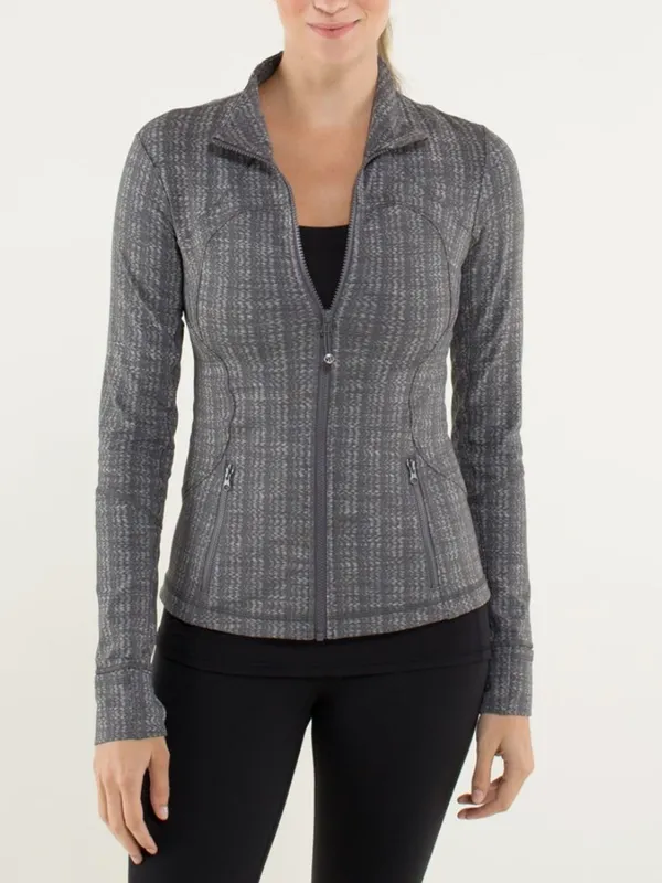 LULULEMON‎ Forme Jacket Cuffins Ziggy Wee October Angel Wing Grey - Image 2