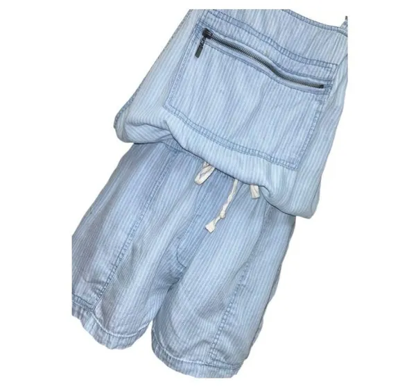 Lovestitch pinstripe short overalls L - Image 10