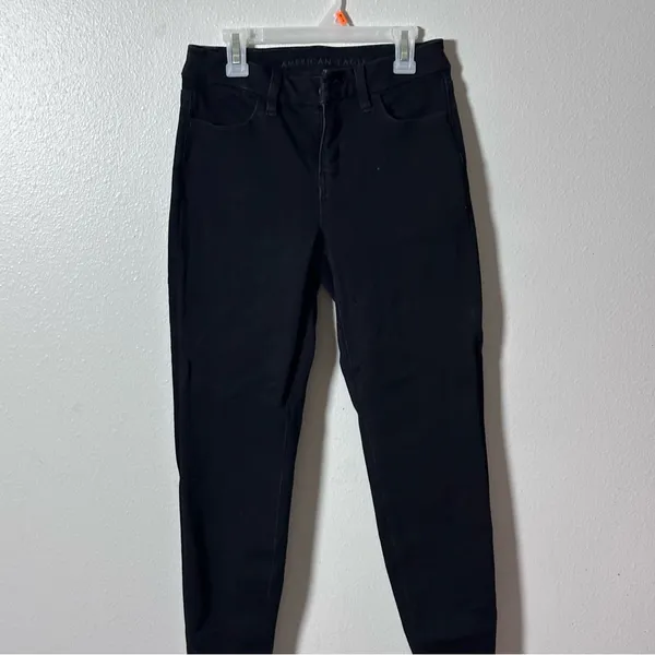 American Eagle Women Black Curvy High Rise Jegging Jeans Dream Stretch size 2 S. - Image 3