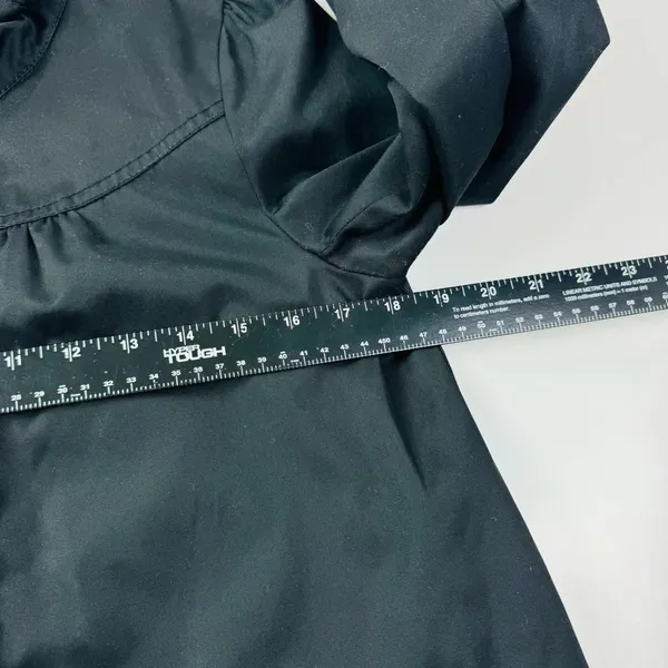 H&M Black Zip‎ Button Lightweight Coat Jacket Size 6 - Image 6