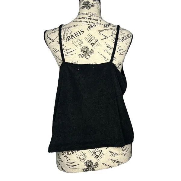 Miken Swim (M) Cami Strap Terry Cloth Cropped Tank Top Vacation Beach Coverup - Image 3