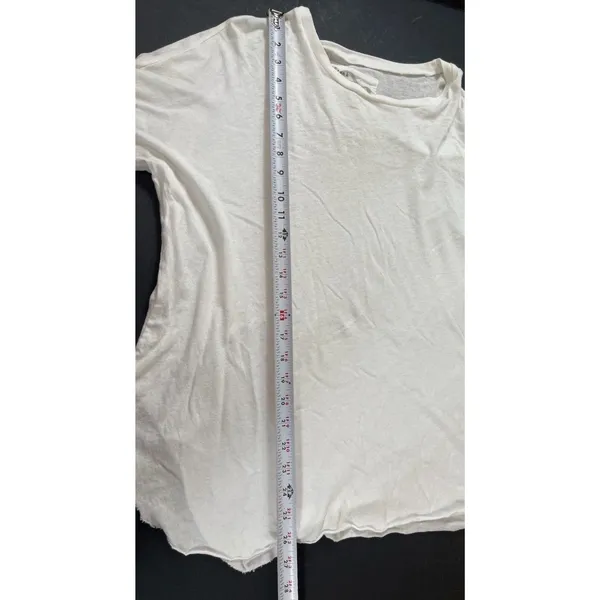 Frank & Eileen Tee Lab White Long Sleeve Oversized Top Asymmetric Hem M - Image 6