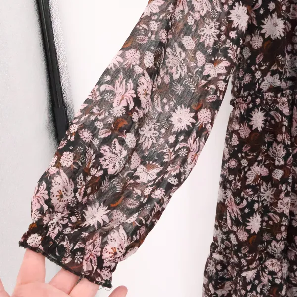 Ellos Floral Tiered Chiffon Dress‎ Size 14 Cottage Fairy Grunge Boho Romantic - Image 6