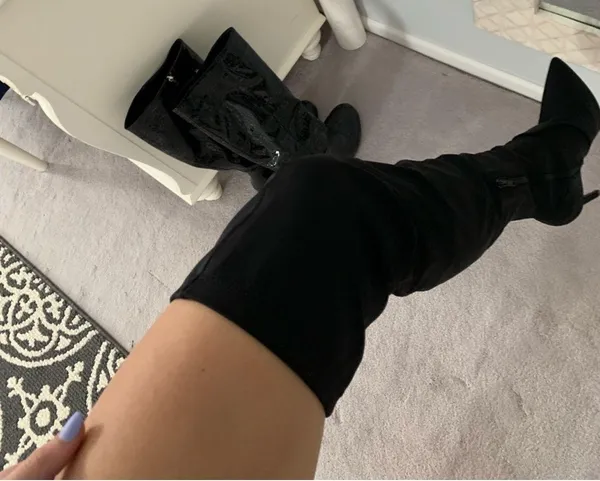 SO Over Knee Black Boots - Image 5