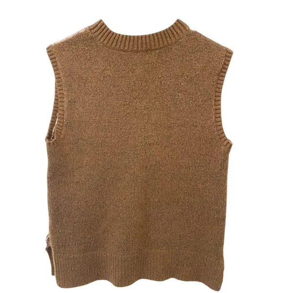 Wild Fable Brown/Pink V-Neck Argyle Sweater Vest - Image 5