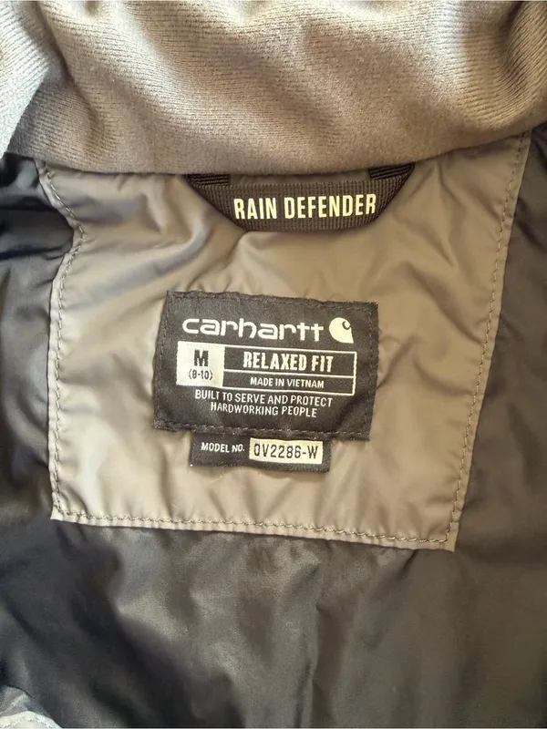 Carhartt Gilliam Rain Defender Quilted Vest Grey Size Medium - Image 7