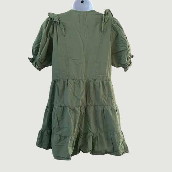 Anthropologie Afternoon The Isabella Mini Dress Small 100% Cotton Cottagecore - Image 2