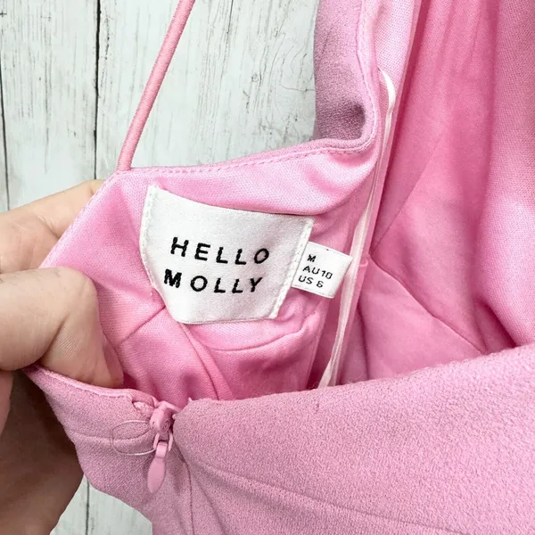 Hello Molly Dress Women Sz 6 Should Have‎ Stayed Home Mini Bubble Gum Pink Strap - Image 2