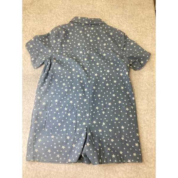 Wishlist Star Print Button Front Romper Light‎ Blue Denim Large WL24-9852 NEW…. - Image 6