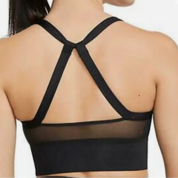 Nike Air Swoosh Bra Black Strappy Sports Bra Size Large - Image 2