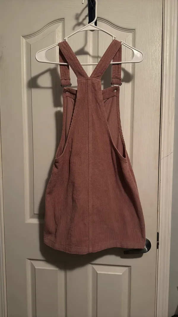 Dip Denim Pink corduroy skirt overalls small - Image 2