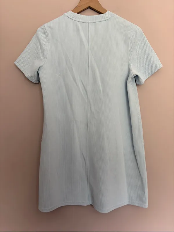 Lululemon Ribbed Softstreme T-Shirt Dress Powder Blue Size 6 - Image 3