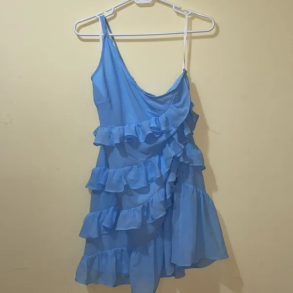 Womens New REVOLVE LOVERS AND FRIENDS DAWN MINI DRESS IN BABY BLUE - Image 3