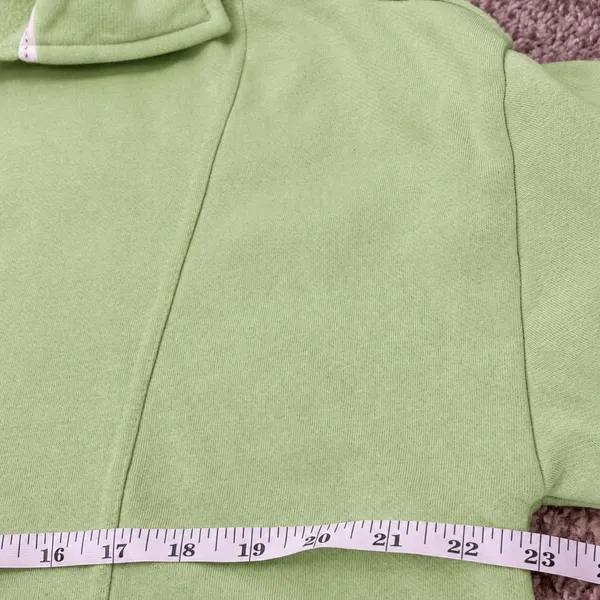 Pilcro Pullover Sweatshirt Women S Green V Neck Collar‎ Fleece Anthropologie - Image 10