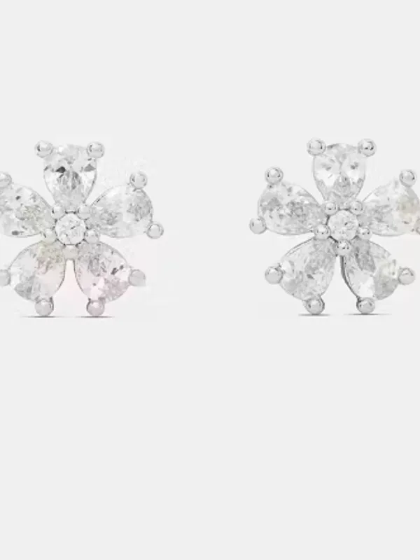 Kate Spade You’re a Gem Flower Stud Cubic Zirconia Earrings - Image 2