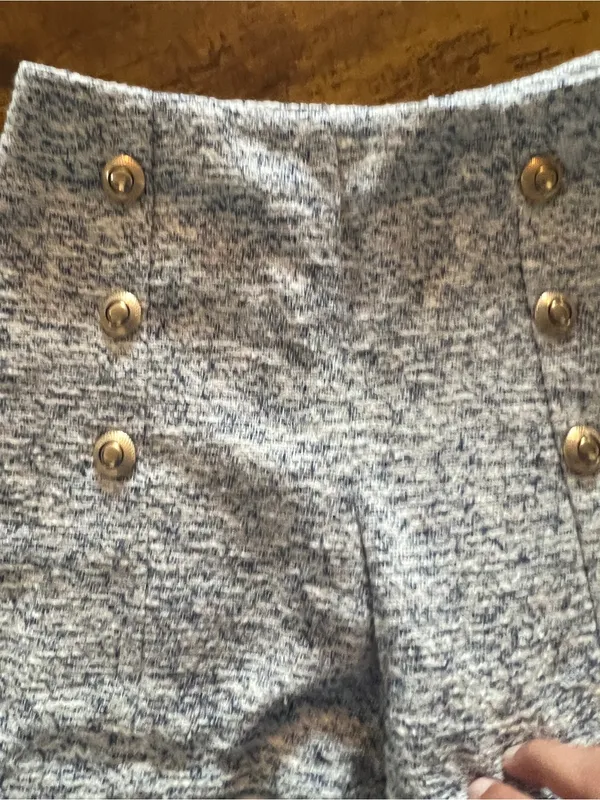 Zara Women’s Blue Textured Sailor Shorts - Image 6