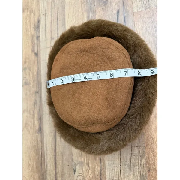 Brown Faux Fur Cossack Hat Suede Look Winter 1st Avenue New York - Image 8