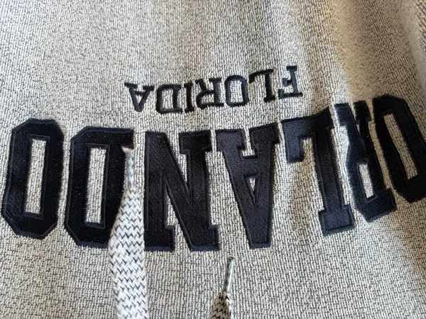 Grey and navy women’s Orlando Florida hoodie - Image 4