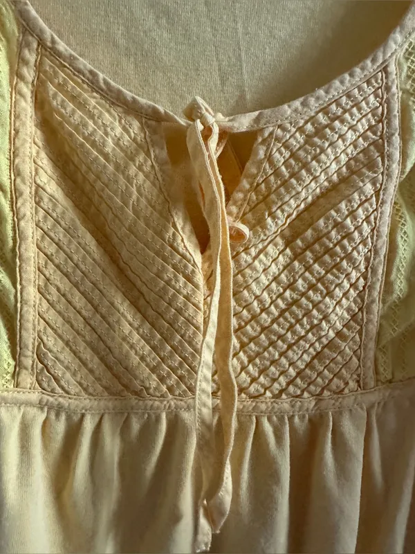Women's VS Tee Shop Yellow Scoop Neck Peasant Top - Image 3