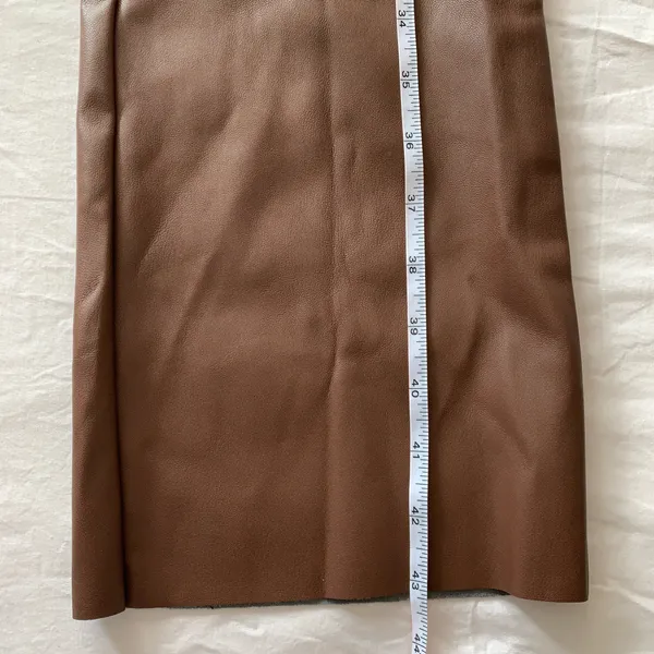 Meshki Tyra Straight Leg Faux Leather Pants Chocolate - Image 18