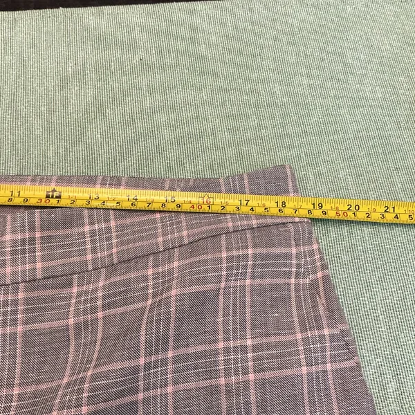 LOFT Curvy Plaid Wide Leg Pants Gray Pink Size 14 - Image 5