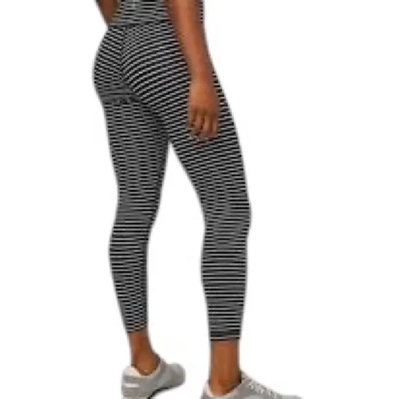 Lululemon Wunder Under Crop Stripe Luon High Rise Yoga Leggings Size 4 6 Women - Image 7