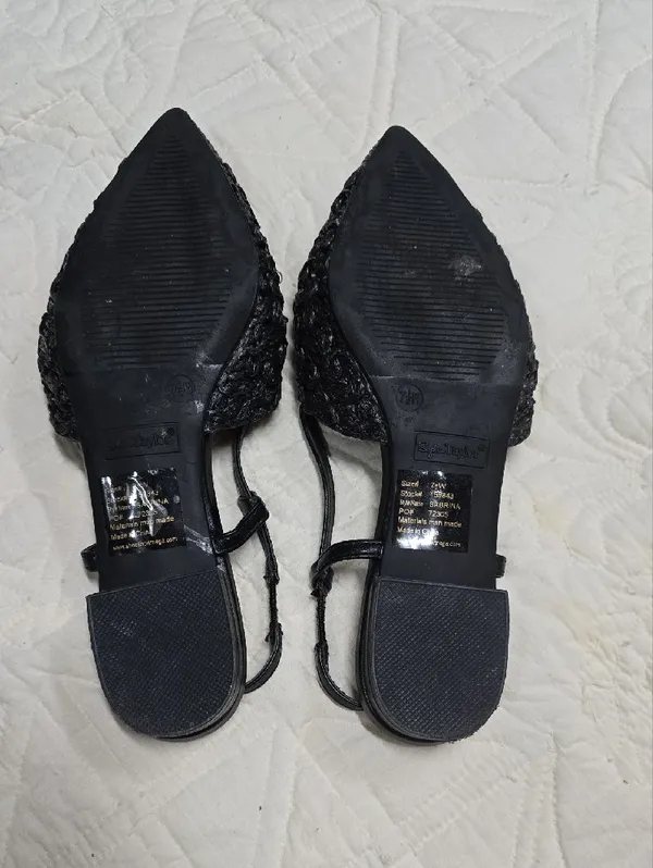 Sophia Taylor Black Pointed Slingback Flats | 7.5W Size 7.5 - Image 3
