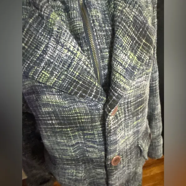 B by Burton Wool Blend Tweed Large – Hooded, Floral Lining, Warm Snowboard Coat - Image 10