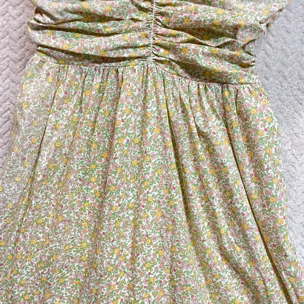 Tuckernuck Hyacinth House Yellow Green Floral Cottagecore Midi Dress‎ XXS - flaw - Image 7