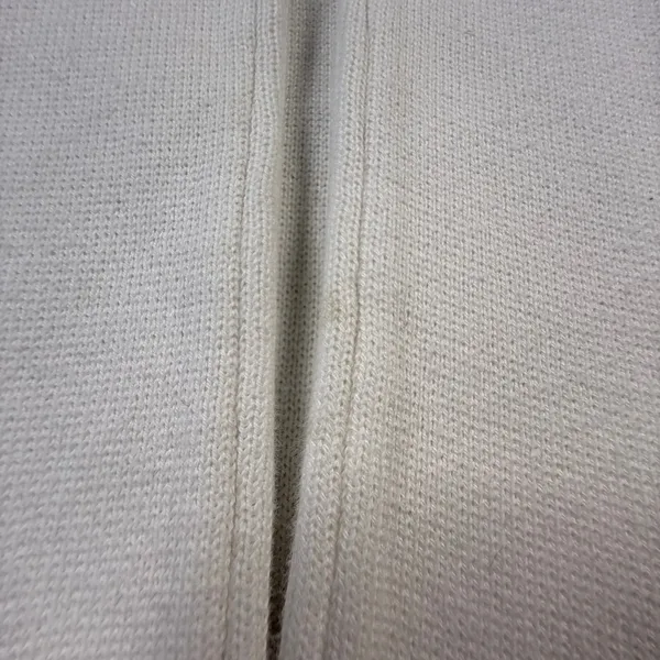 Quince Organic Cotton Knit Blazer White Open Front Cardigan Jacket Layer Large - Image 6