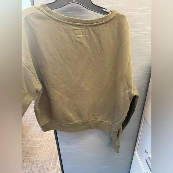 Pact Olive Sweatshirt with Pastel 'Howdy' Graphic Size Lg - Image 3