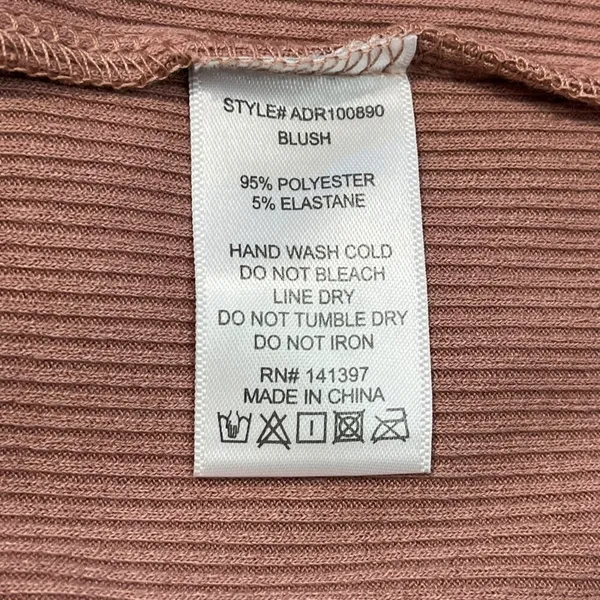 ASTR the Label Ribbed Mini Dress Womens Medium‎ Blush Pink Long Sleeve ADR100890 - Image 7