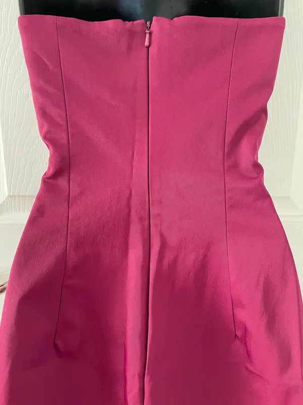 Express Magenta Strapless Cocktail Mini Dress Size 1/2 - Image 6