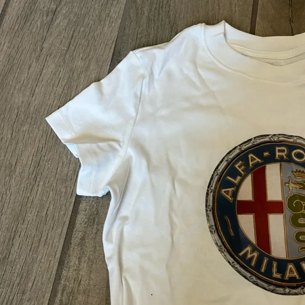 Alfa Romeo White Graphic Tee - Image 5