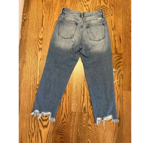 KanCan High Rise Distressed Cropped Straight Leg Jeans Size 3 or 25 - Image 7