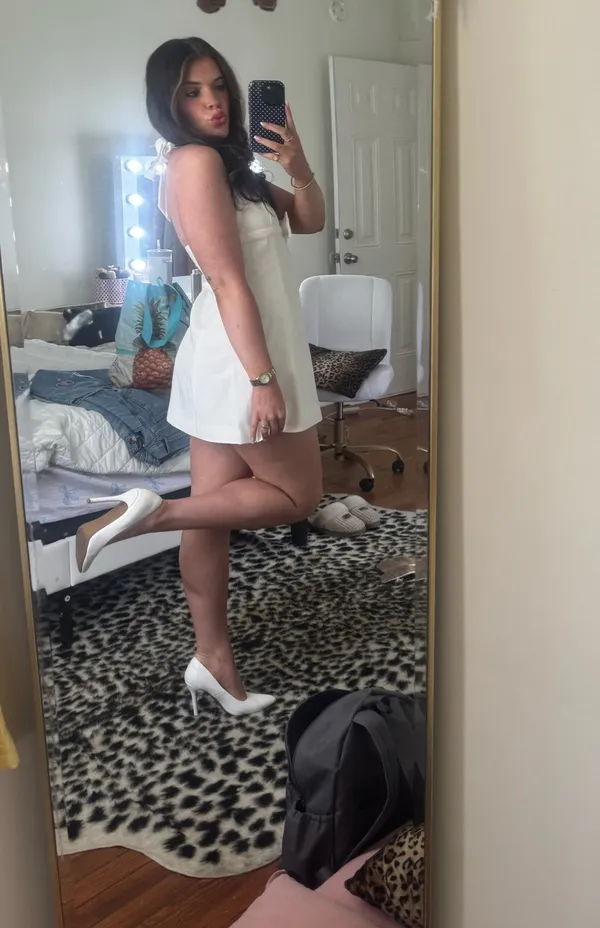 Princess Polly White Halter Dress - Image 3