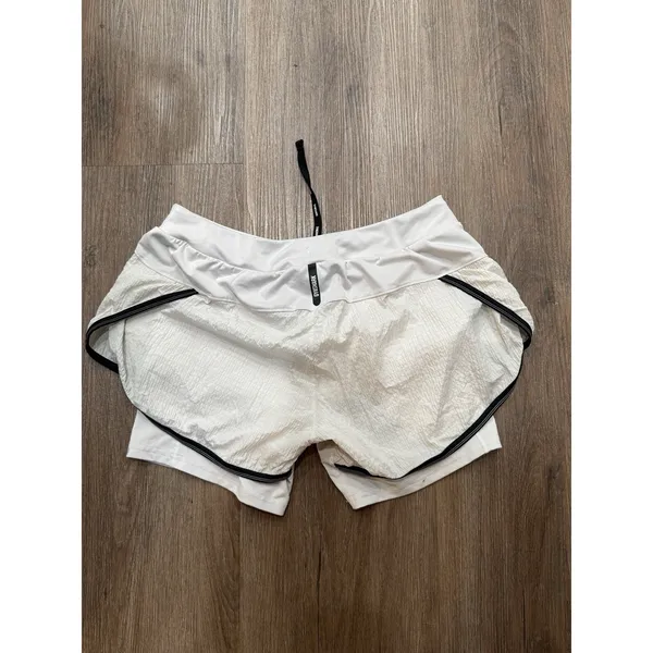 Gymshark Women's Speed 2 in‎ 1 Shorts Training Running Coconut White Medium M - Image 2