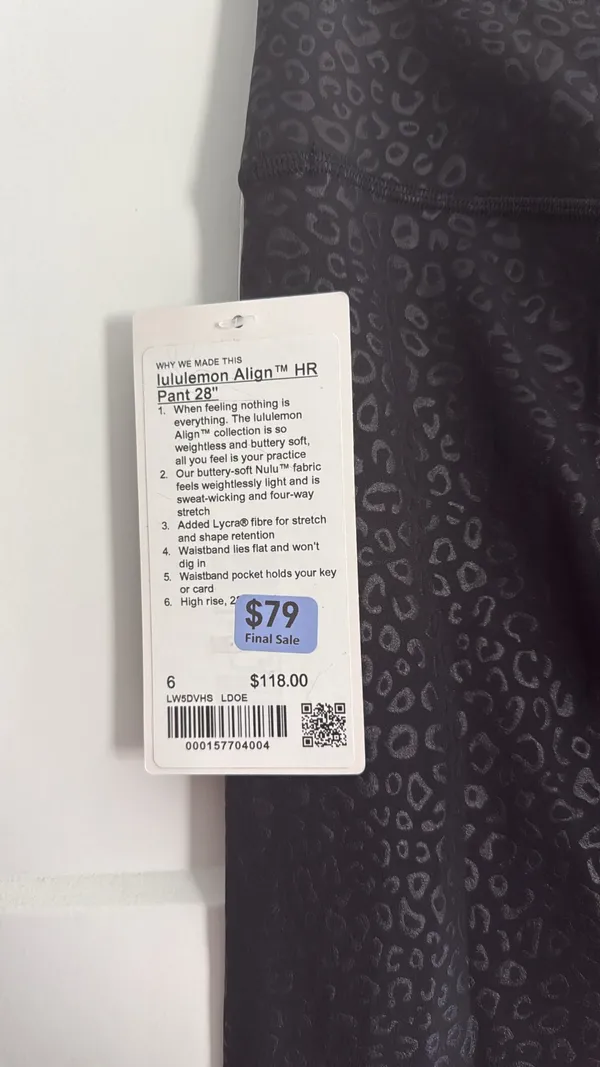 Lululemon Size 6 Align HR 28” Leggings - Image 7
