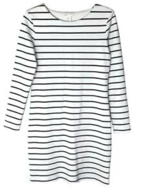 H&M Basic Long Sleeve Striped Sweater Dress Size Medium New with Tags - Image 2