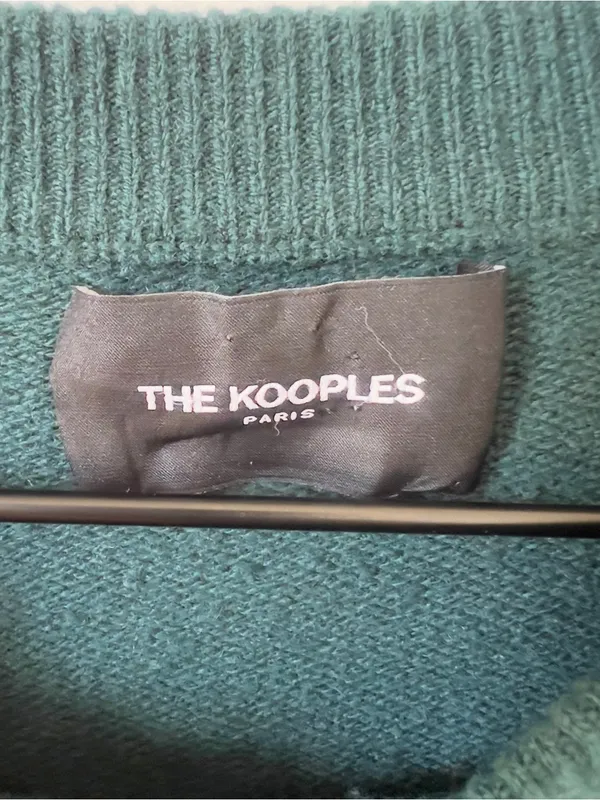The Kooples Pullover Sweater with Piercings in Dark Green - Image 6