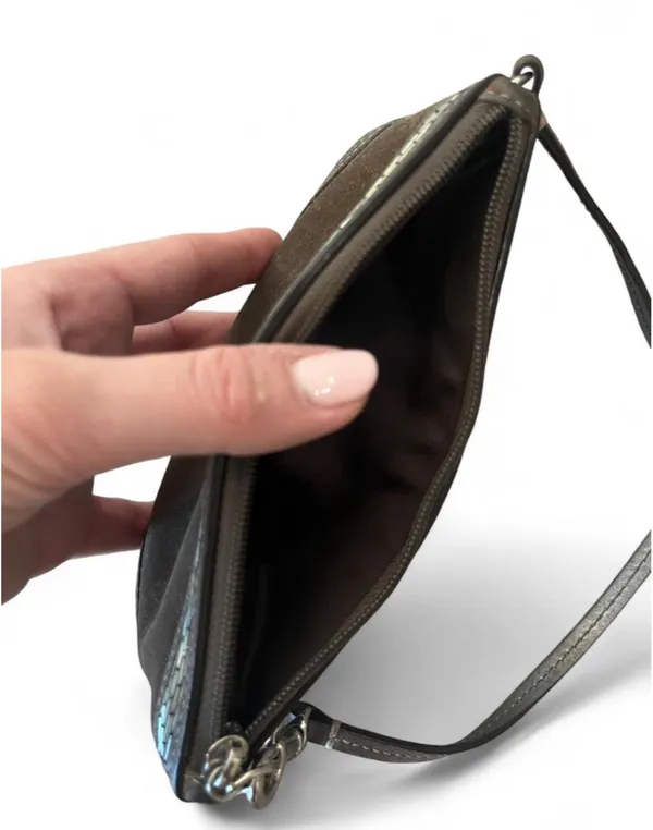 Coach Suede Leather Wristlet Brown - Image 5
