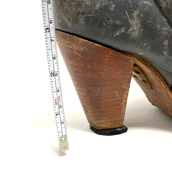 Frye Size 7 Heeled Cowboy Boots Women's Western Black‎ Made in USA Leather - Image 5