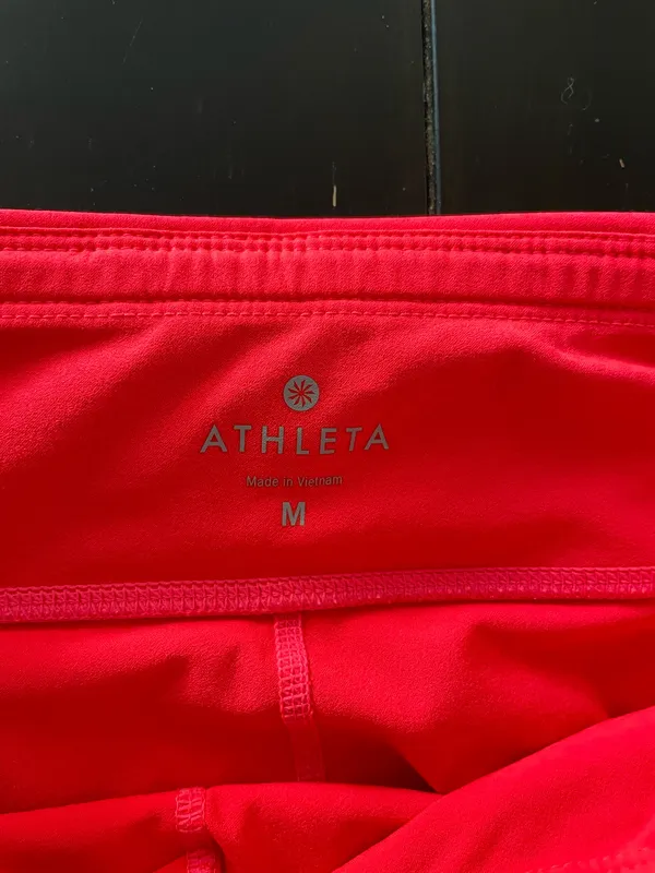 Bright Orange Athletic Capri ATHLETA Leggings ( Medium)   - Image 3