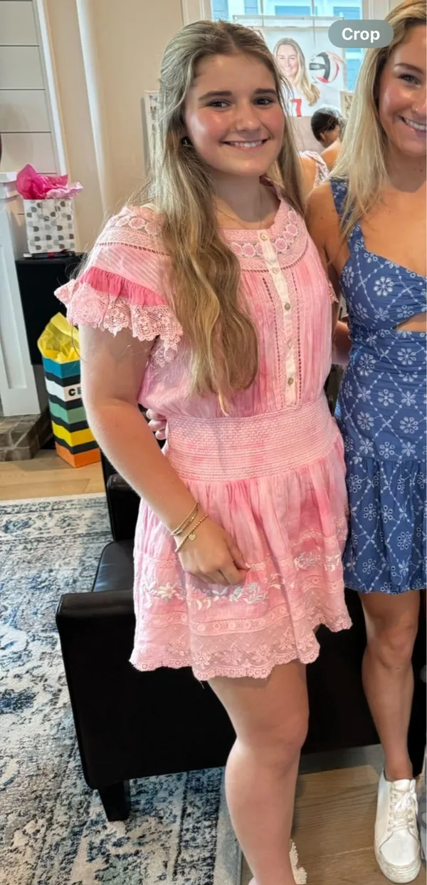 Love Shack Fancy Pink Mini Dress - Image 2