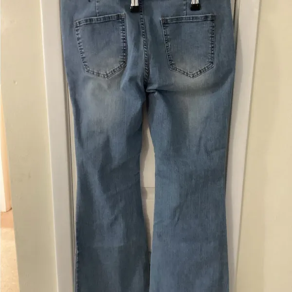 SheIn Blue Flare Wide Leg Jeans - Image 3